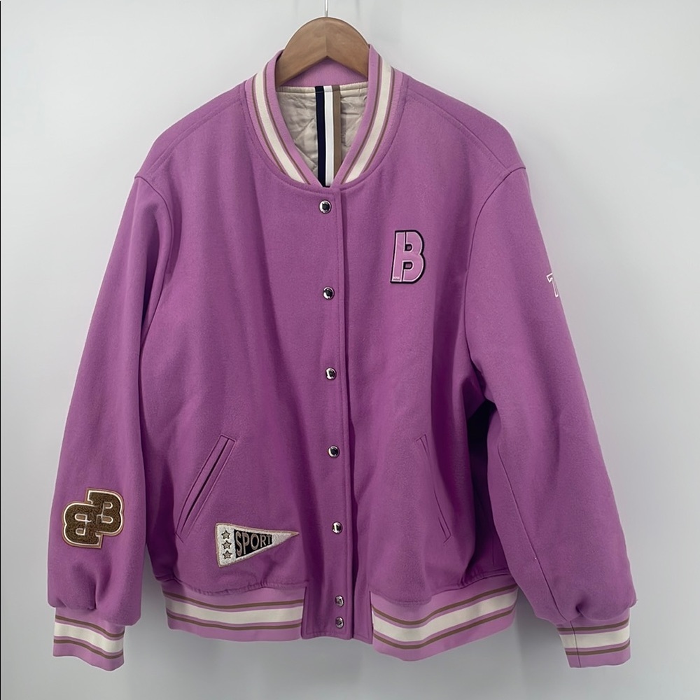 Hugo Boss Letterman Jacket in Pink 14 A13